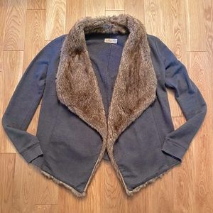 Hollister Fur Collar Cardigan Womens size XS/S